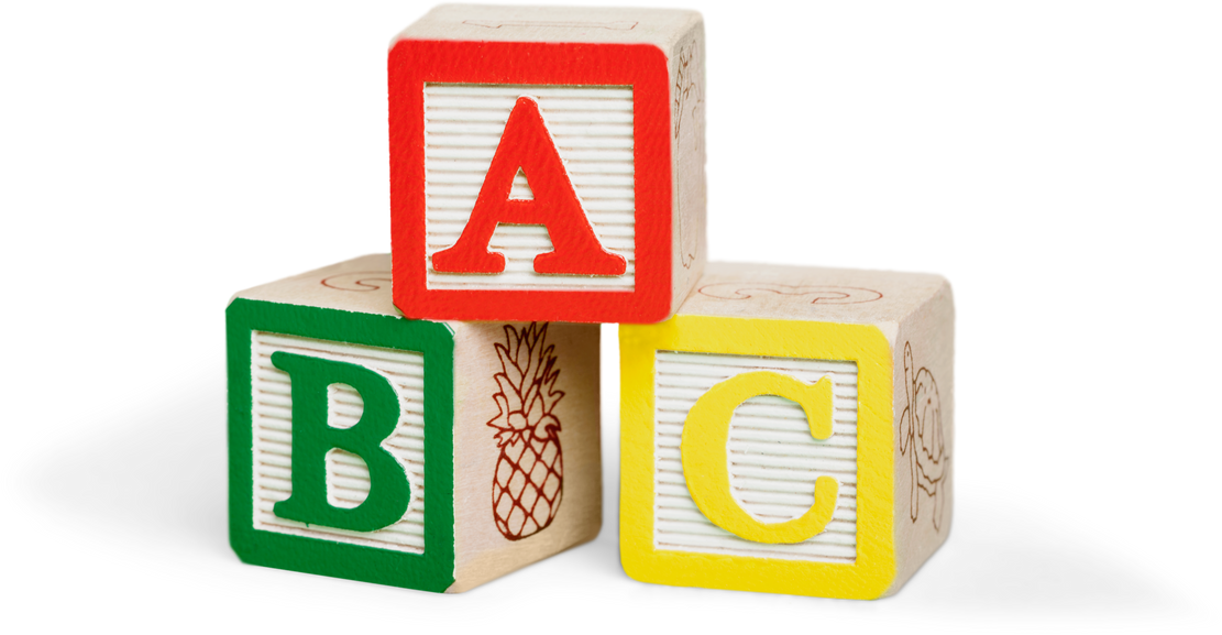 ABC Blocks Isolated on White Background