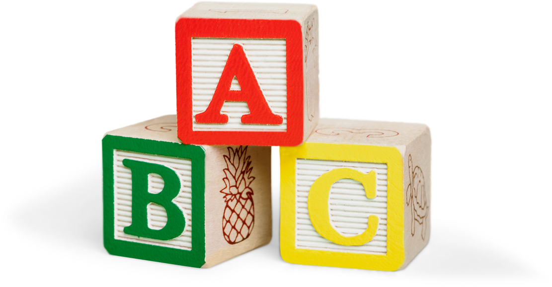 ABC Blocks Isolated on White Background